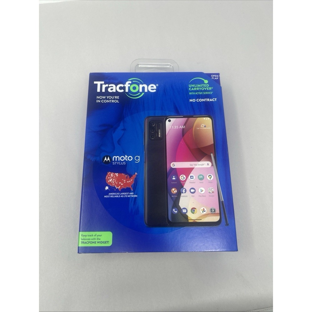 Motorola Moto G Stylus (2021) - 128GB - Black (TracFone) XT2115DL Smartphone